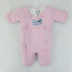 Baby Merlin Magic Sleepsuit Kids Small 3-6 Months Pink Cotton Sleep Girls